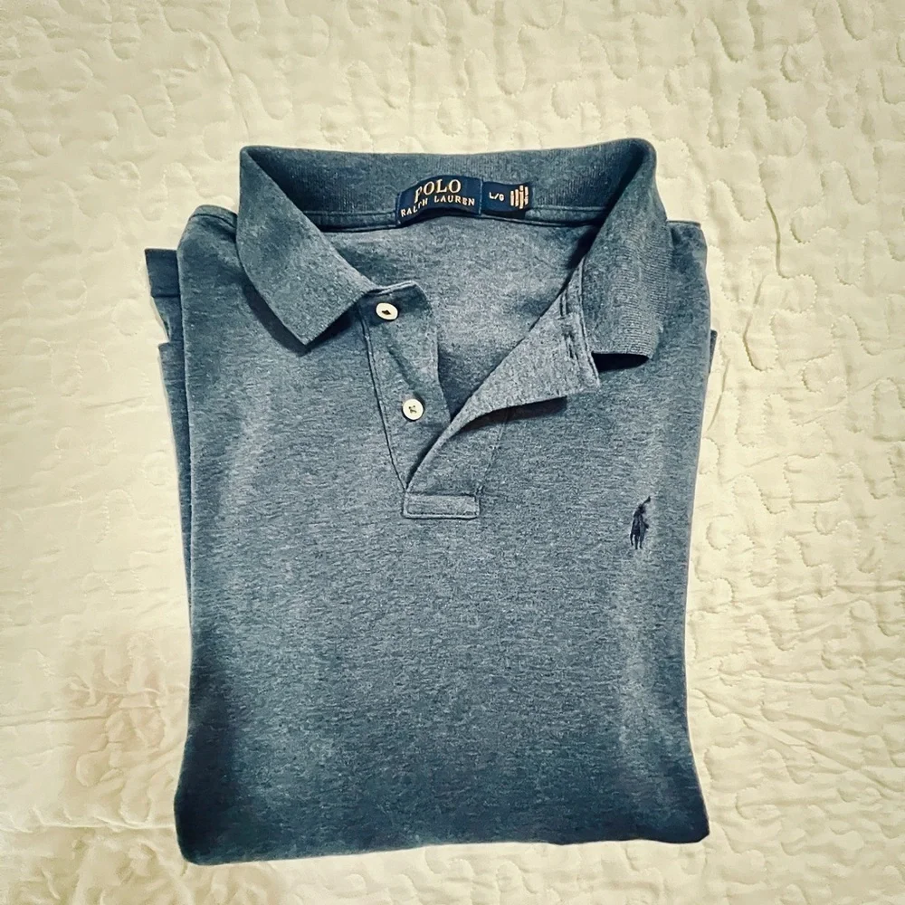 Ralph Lauren Blue Polo Shirt Classic Style